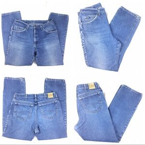 Lee Men Straight Leg Denim Jeans Boyfriend Riders